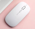 Ergonomiczna bezprzewodowa mysz do gier z cichym kliknięciem i akumulatorem – precyzyjna kontrola - Biały (zasilany bateryjnie)